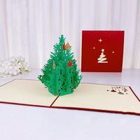 Creative New Deer Christmas Stereoscopic Greeting Cards sku image 5