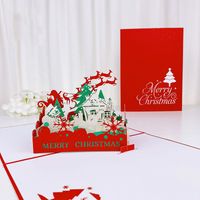 Creative New Deer Christmas Stereoscopic Greeting Cards sku image 11