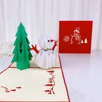 Creative New Deer Christmas Stereoscopic Greeting Cards sku image 8