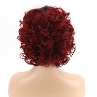 Femmes Mode Rouge Fête Fil Haute Température Pointes Latérales Cheveux Courts Et Bouclés Perruques main image 5
