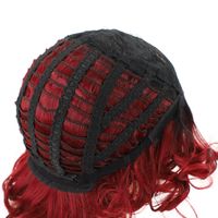 Femmes Mode Rouge Fête Fil Haute Température Pointes Latérales Cheveux Courts Et Bouclés Perruques main image 6