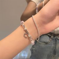 Fashion Moon Beaded Inlay Artificial Gemstones Bracelets 1 Piece main image 2