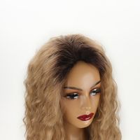 Women's Fashion Gold Party High Temperature Wire Side Points Long Curly Hair Wigs main image 6