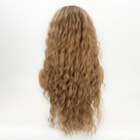 Women's Fashion Gold Party High Temperature Wire Side Points Long Curly Hair Wigs main image 3