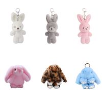 Cute Rabbit Alloy Plush Handmade Bag Pendant Keychain 1 Piece main image 3