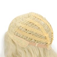 Women's Fashion Beige Party High Temperature Wire Side Points Long Curly Hair Wigs main image 8