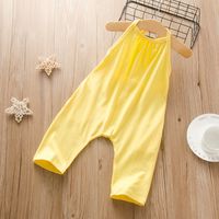 Casual Solid Color Cotton Backless Baby Clothes main image 1