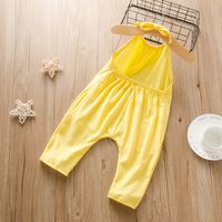 Casual Solid Color Cotton Backless Baby Clothes main image 2
