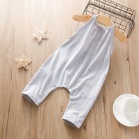 Casual Solid Color Cotton Backless Baby Clothes main image 3