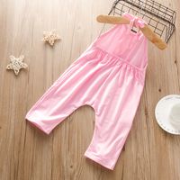 Casual Solid Color Cotton Backless Baby Clothes main image 6