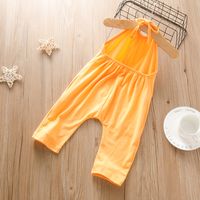 Casual Solid Color Cotton Backless Baby Clothes main image 8