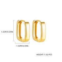 Basic Round Square Oval Alloy Plating Rhinestones Earrings 1 Pair main image 5