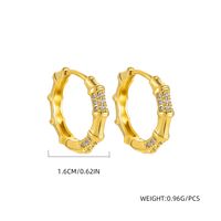 Basic Round Square Oval Alloy Plating Rhinestones Earrings 1 Pair main image 8