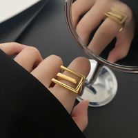 Fashion Geometric Stainless Steel Rings Plating Stainless Steel Rings main image 3