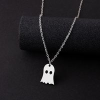 Simple Style Ghost Stainless Steel Pendant Necklace Plating Stainless Steel Necklaces 1 Piece main image 2
