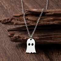 Simple Style Ghost Stainless Steel Pendant Necklace Plating Stainless Steel Necklaces 1 Piece main image 1