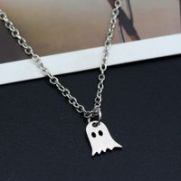 Simple Style Ghost Stainless Steel Pendant Necklace Plating Stainless Steel Necklaces 1 Piece main image 4