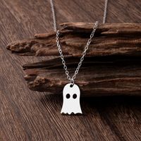Simple Style Ghost Stainless Steel Pendant Necklace Plating Stainless Steel Necklaces 1 Piece sku image 1