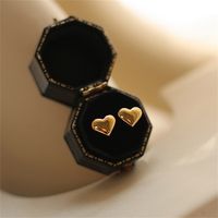 Simple Style Heart Shape Stainless Steel Ear Studs main image 2