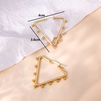 Simple Style Triangle Copper Earrings Gold Plated Copper Earrings 1 Pair main image 4