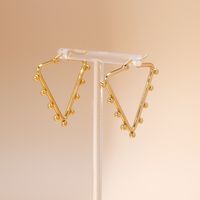 Simple Style Triangle Copper Earrings Gold Plated Copper Earrings 1 Pair main image 5