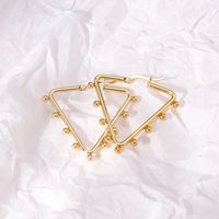 Simple Style Triangle Copper Earrings Gold Plated Copper Earrings 1 Pair main image 2