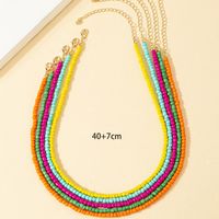 Simple Style Solid Color Alloy Beaded Choker main image 9