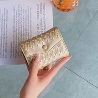 Fashion Solid Color Square Magnetic Buckle Card Holder main image 4