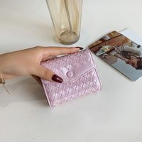Fashion Solid Color Square Magnetic Buckle Card Holder sku image 3