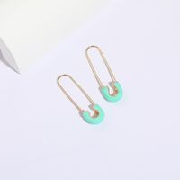 Simple Style Paper Clip Copper Earrings Enamel Gold Plated Copper Earrings main image 7
