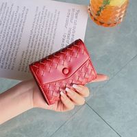 Fashion Solid Color Square Magnetic Buckle Card Holder sku image 1