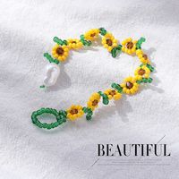 Fashion Flower Glass Beaded Pearl Bracelets 1 Piece main image 4