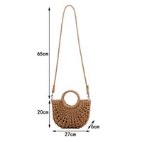 Women's Small Straw Solid Color Fashion Hollow Out Shell String Crossbody Bag main image 4