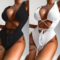 Women's Sexy Solid Color One Piece main image 1