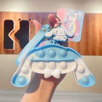 Cute Cartoon Character Silica Gel Bag Pendant Keychain sku image 3