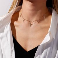 Mode Kreuzen Legierung Überzug Halskette Mit Anhänger main image 1