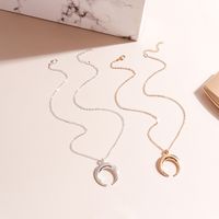 Simple Style Moon Alloy Plating Pendant Necklace main image 3