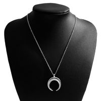 Simple Style Moon Alloy Plating Pendant Necklace main image 7