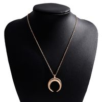 Simple Style Moon Alloy Plating Pendant Necklace main image 8