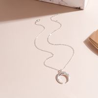 Simple Style Moon Alloy Plating Pendant Necklace main image 5