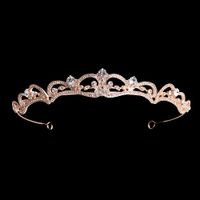 Simple Baroque Bridal Jewelry Vintage Diamond Birthday Cake Party Crown Wedding Headband Headdress sku image 6