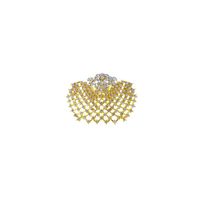 Barock Europa Und Amerika Übertriebenes Modeschmuck Set Mode All-match Voll Diamant Geometrische Ohrringe Ring Set Zubehör sku image 1