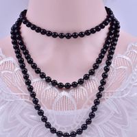 Elegant Solid Color Artificial Pearl Beaded Layered Necklaces 1 Piece sku image 8