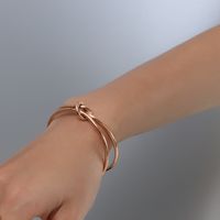 Titanium&stainless Steel Fashion Bows Bracelet  (rose Alloy)  Fine Jewelry Nhok0519-rose-alloy sku image 34
