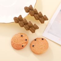 Cute Cookies Bear Synthetic Resin Printing And Dyeing Hair Clip 1 Set main image 1