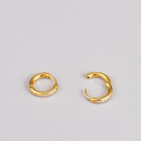Fashion Geometric Titanium Steel Earrings Gold Plated Artificial Rhinestones Stainless Steel Earrings main image 3