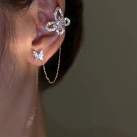 Fashion Butterfly Metal Plating Zircon Earrings 1 Piece main image 5