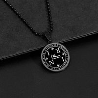 Punk Totem Stainless Steel Pendant Necklace Carving No Inlaid Stainless Steel Necklaces 1 Piece main image 6