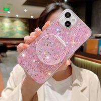Simple Style Round Sequin Glass Silica Gel  Iphone Phone Cases main image 4