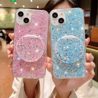 Simple Style Round Sequin Glass Silica Gel  Iphone Phone Cases main image 3